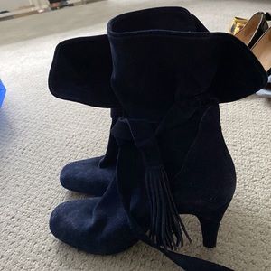 Chloe Navy Suede Boots